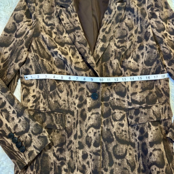 Lafayette 148 New York Animal Print Wool Blazer - Picture 9 of 10